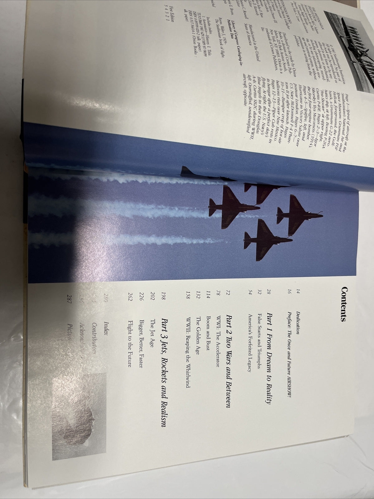 The Smithsonian Book of Flight Walter J Boyne Hardcover Dust Jacket Cover 1987