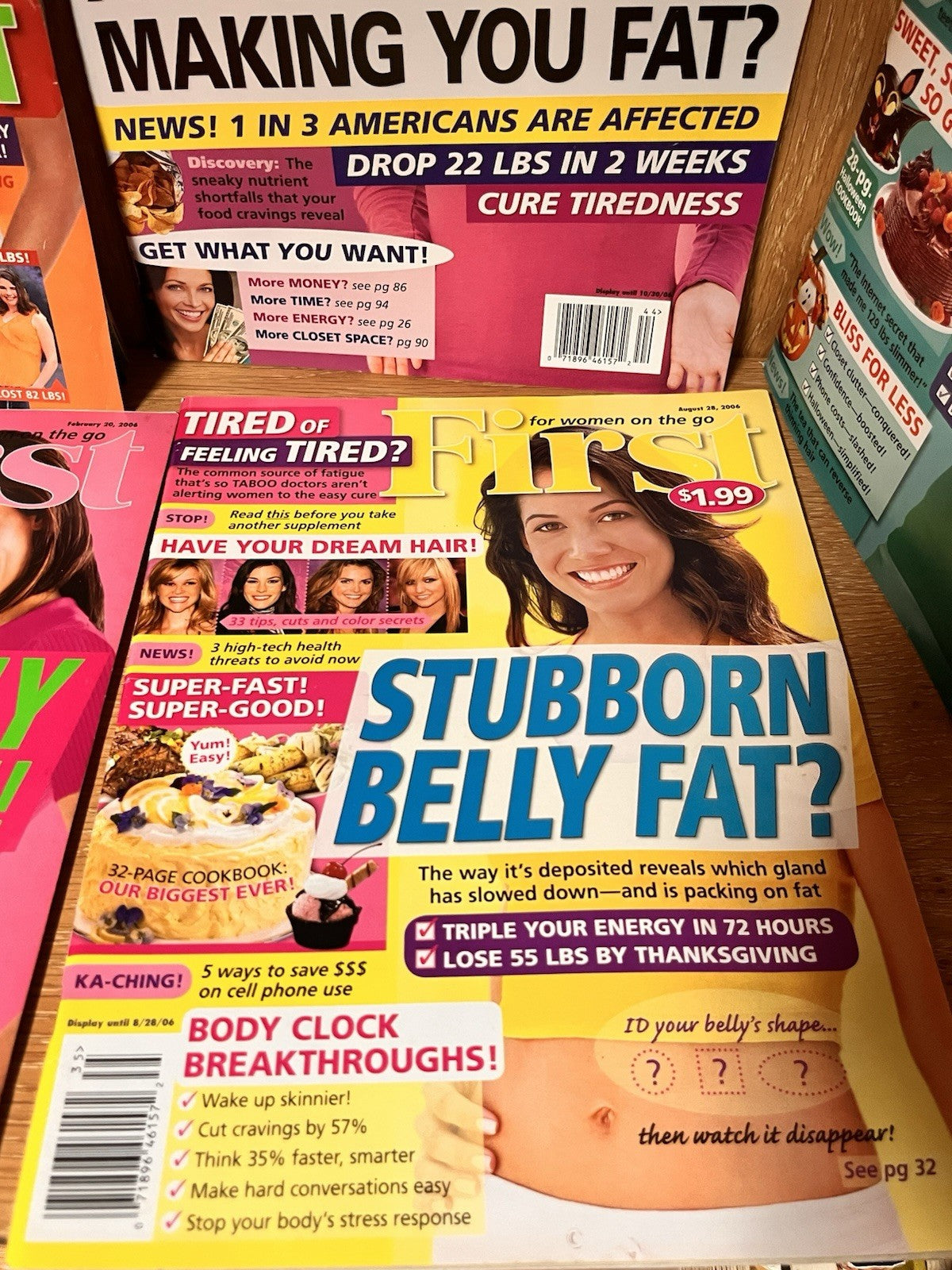 First for Women Magazine On the go Lot of 8  Issue -The Cab That Melt Fat