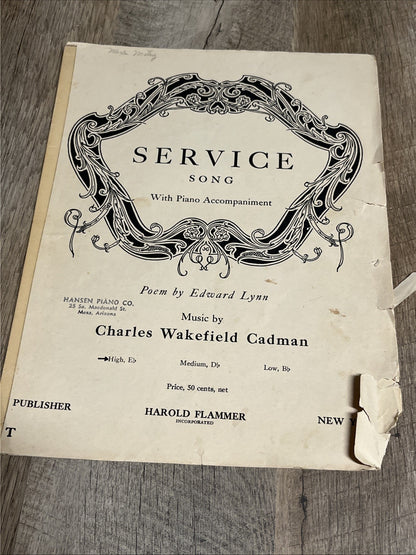 Vintage Music Sheets 4 Lot 1921/1928/1929/1955 Collectible Dreamer, Service Song