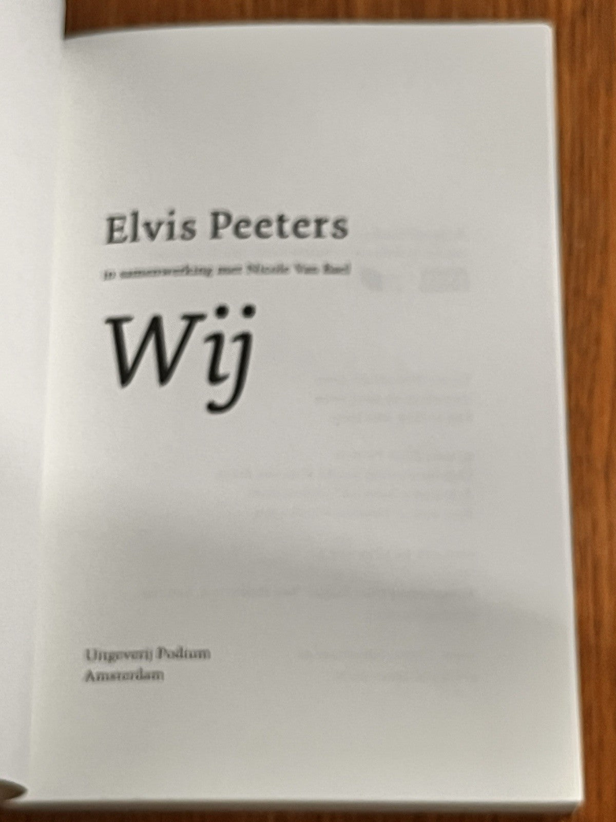 Elvis Peeters - Wij (Us)