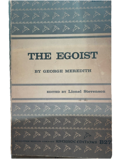 Riverside Editions The EGOIST 1958 Softcover Good Condition.