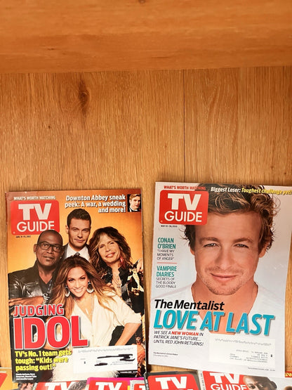 Lot of 30 TV Guide Magazine Issues 1999/2005/2006/2007/2008/2009/2010/2011/2012