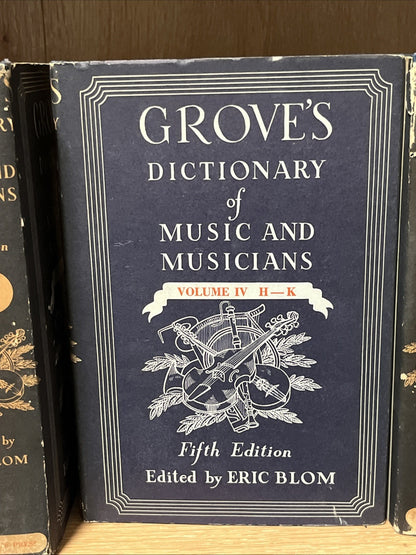 Grove Dictionary of Music and Musicians 5th Ed Complete Set Vol 1 - 10 (A — Z)