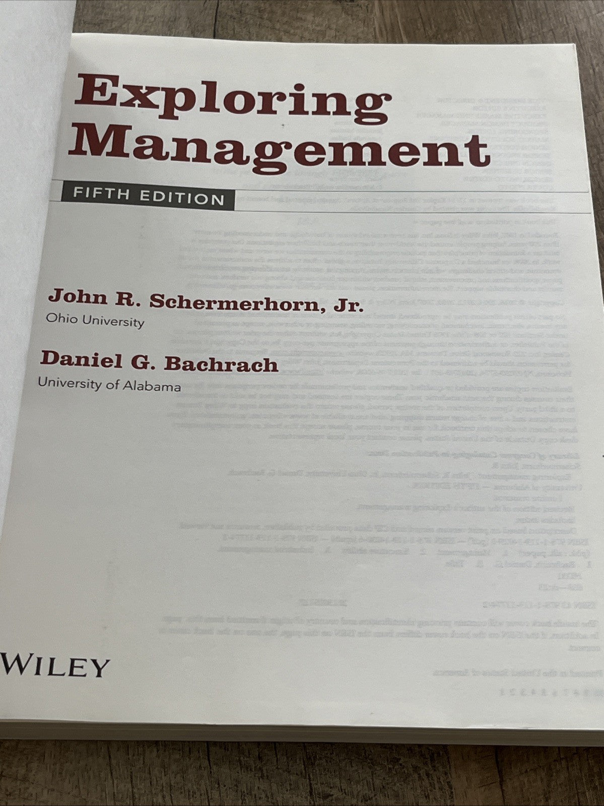 Exploring Management, Fifth - Paperback, by Schermerhorn Jr. John -**Excellent**