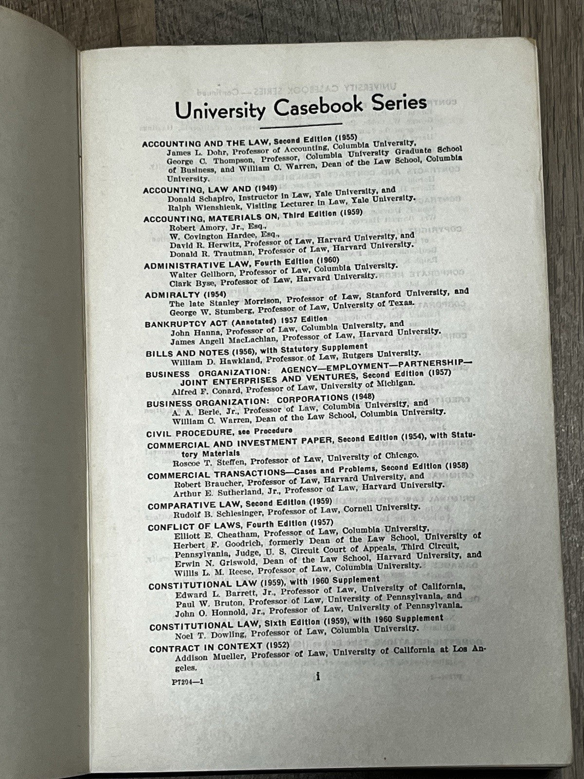 Cases & Materials On Torts, Cases On Federal Taxation, Pleading & Procedure SF