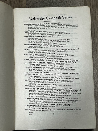 Cases & Materials On Torts, Cases On Federal Taxation, Pleading & Procedure SF