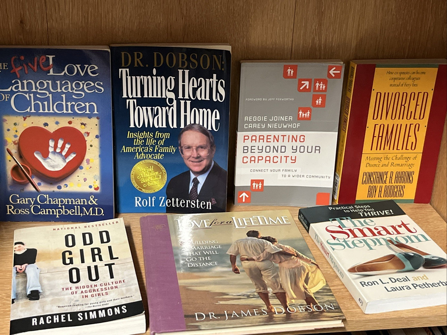 Lot of 6 parenting Books - Divorce - Healthy Relationships with Kids, Step Mom..
