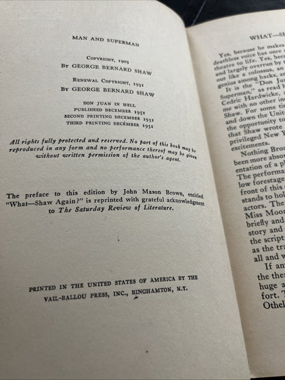 Don Juan in Hell from Man & Superman by George Bernard Shaw, 1931, Dodd,
