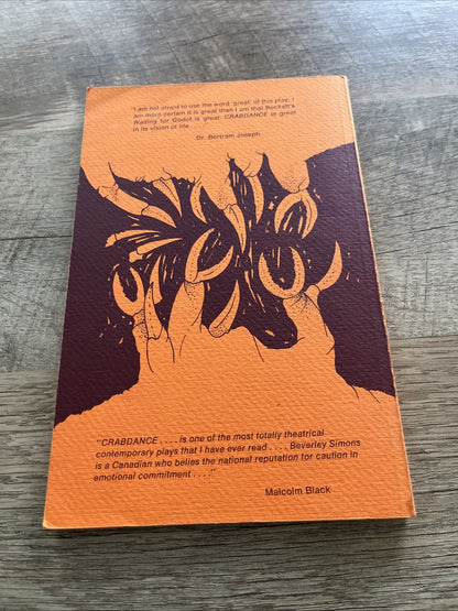 Crabdance by Beverley Simons (1972, Trade Paperback)