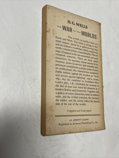 1964 The War Of The Worlds H G Wells Science-Fiction Paperback