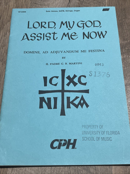 Lord, My God Assist Me Now sheet music Solo Voices SATB Strings,Organ 1958