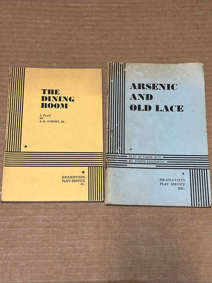 Dramatists  Play Service Lot of 2 Arsenic & Old Lace & The Dinning Room 1969 /82