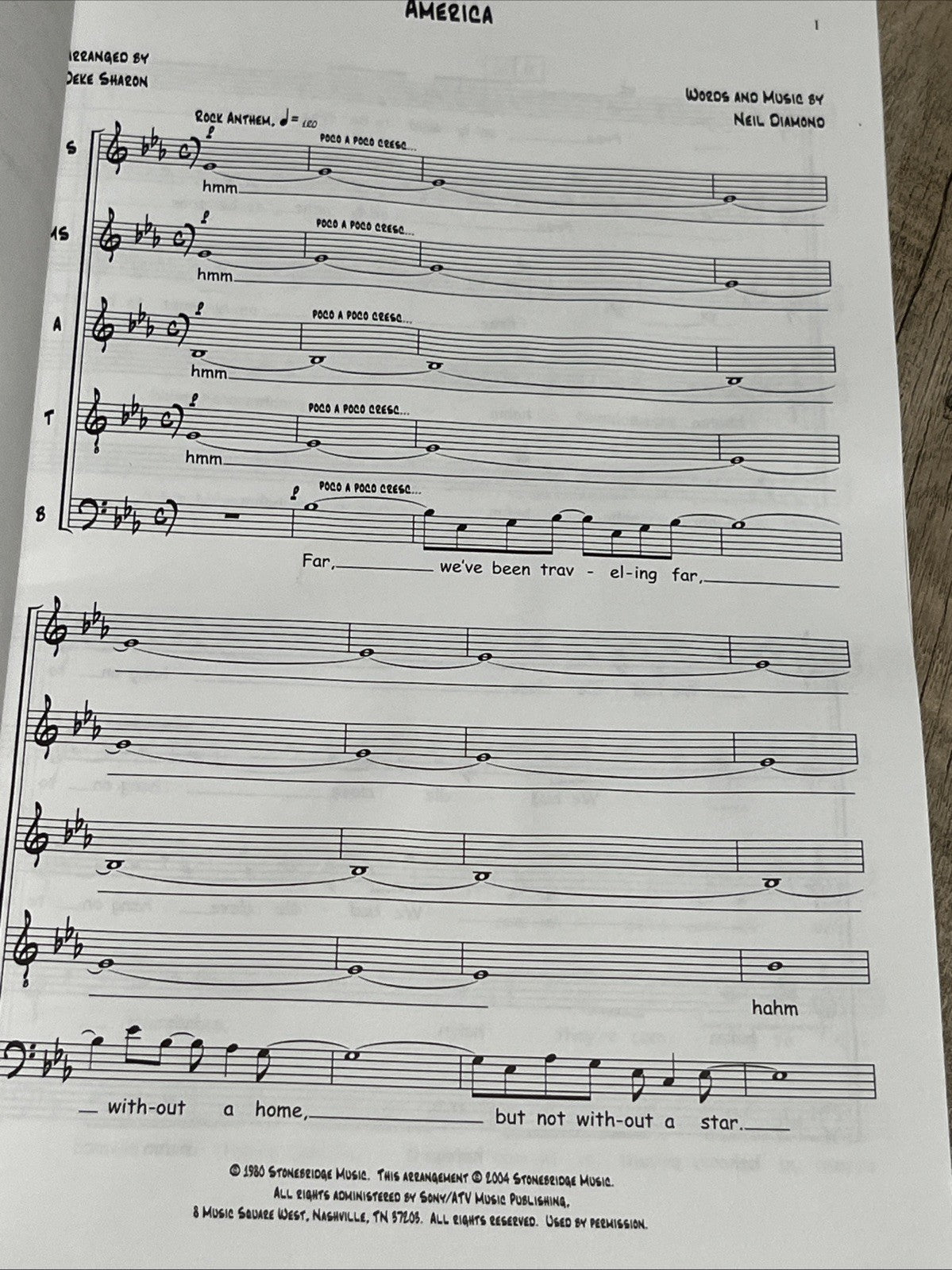 Contemporary A Cappella A Cappella Jazz Americana SATB ( DIV ) By Deke Sharon