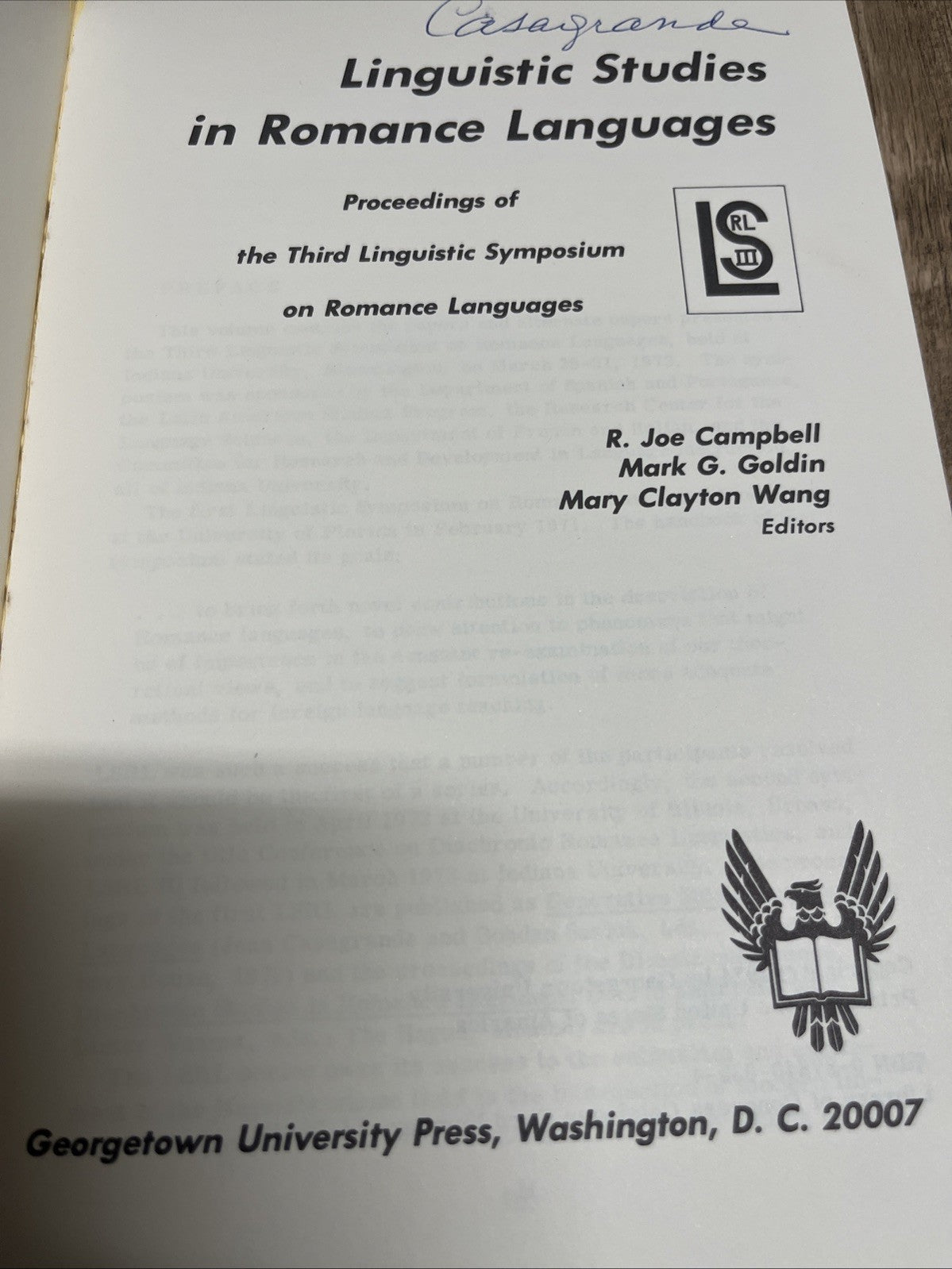 Linguistic Studies in Romance Languages, 1st Edition R. Joe Campbell 1974