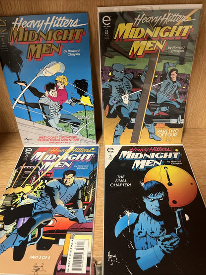 Heavy Hitters Midnight Men #1 #2 #3#4 #5 Marvel Epic Comics 1993 Howard Chaykin