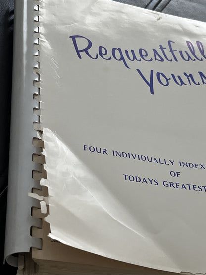 Requestfully Yours Sheet Music,Four Individually Indexed Sections Of Todays Hits