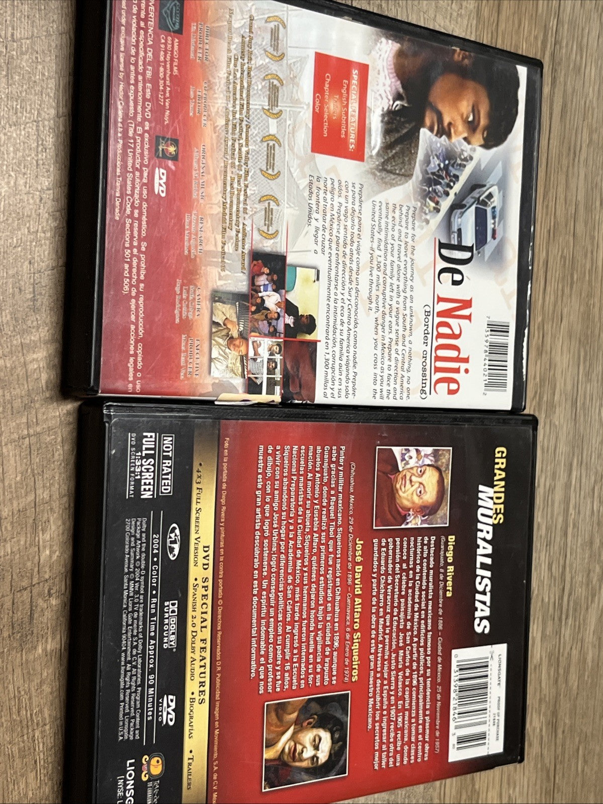 3 Spanish Movie dvd Grandes Muralistas y De Nadie, Ahí está el comedian