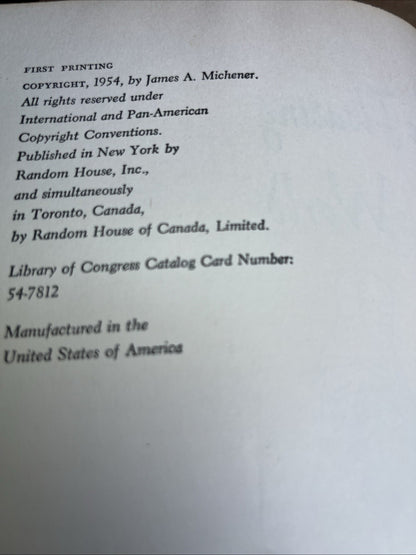 The Floating World First Edition James A. Michener (HC, NDJ, 1954) Random House