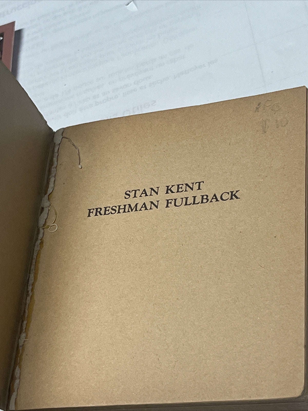 Stan Kent Freshman Fullback by William Heyliger (1936) A Rocky Point Story