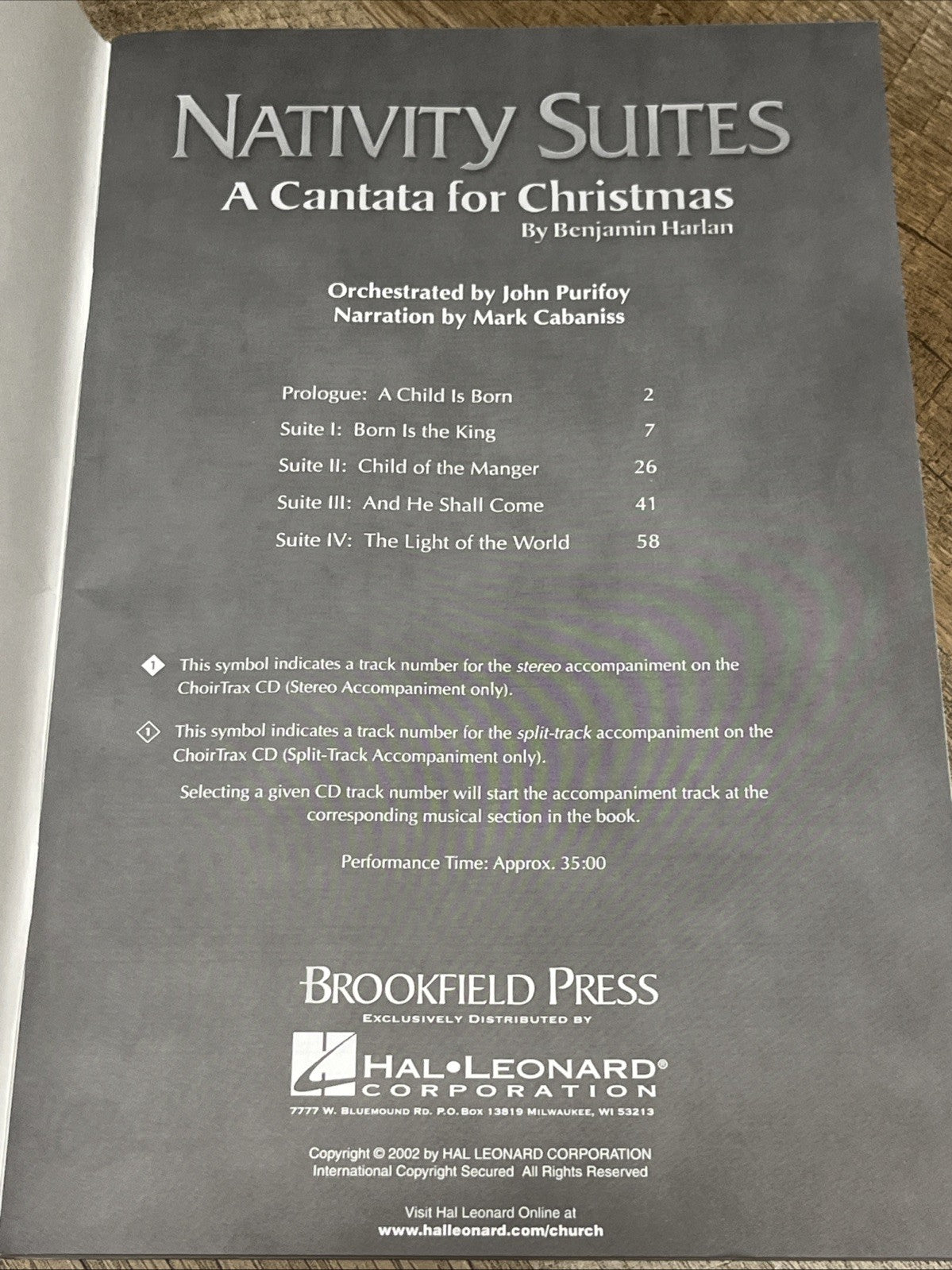 Nativity Suites - A Cantata for Christmas Song SATB Music Sheet Book