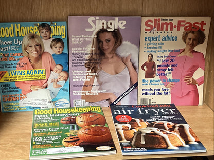 Lot of 6 Good Housekeeping | Single | Slim Fast Issue | Cooking Light | Magazine