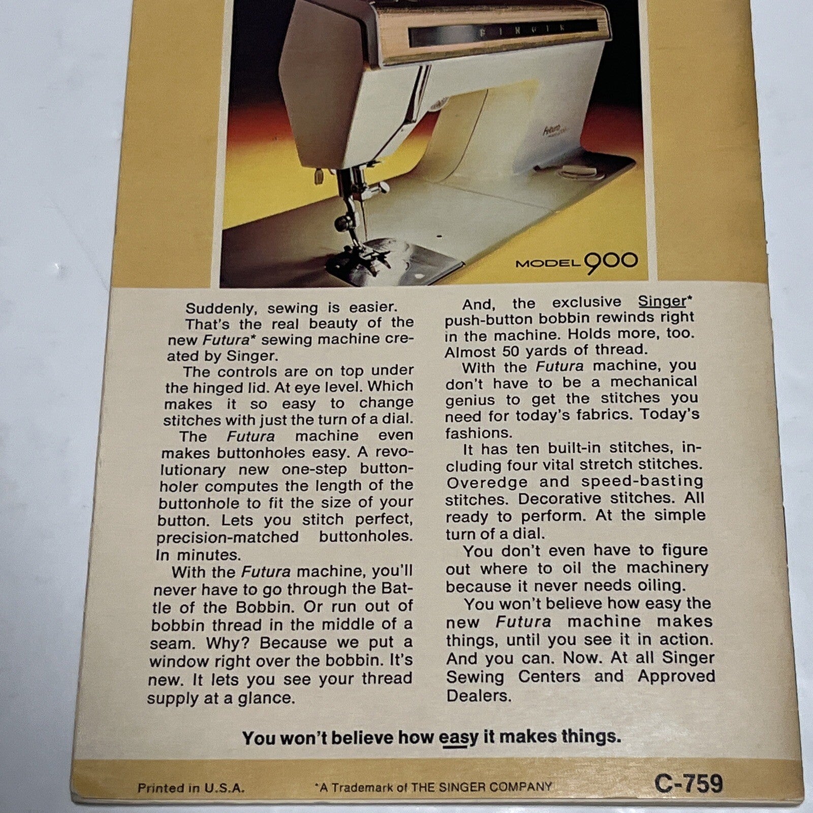 Singer How To Fit Patterns Booklet Vintage Pamphlet (1974)