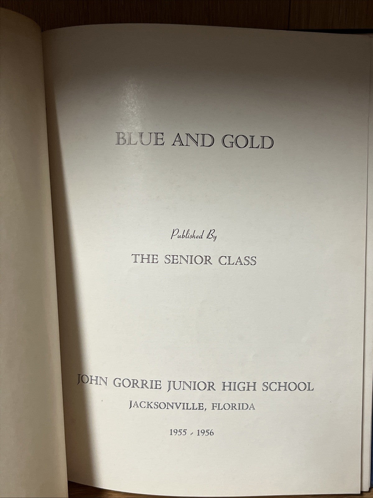 1956 John Gorrie Junior High School Yearbook Staff Annual Jacksonville Florida