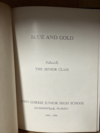 1956 John Gorrie Junior High School Yearbook Staff Annual Jacksonville Florida