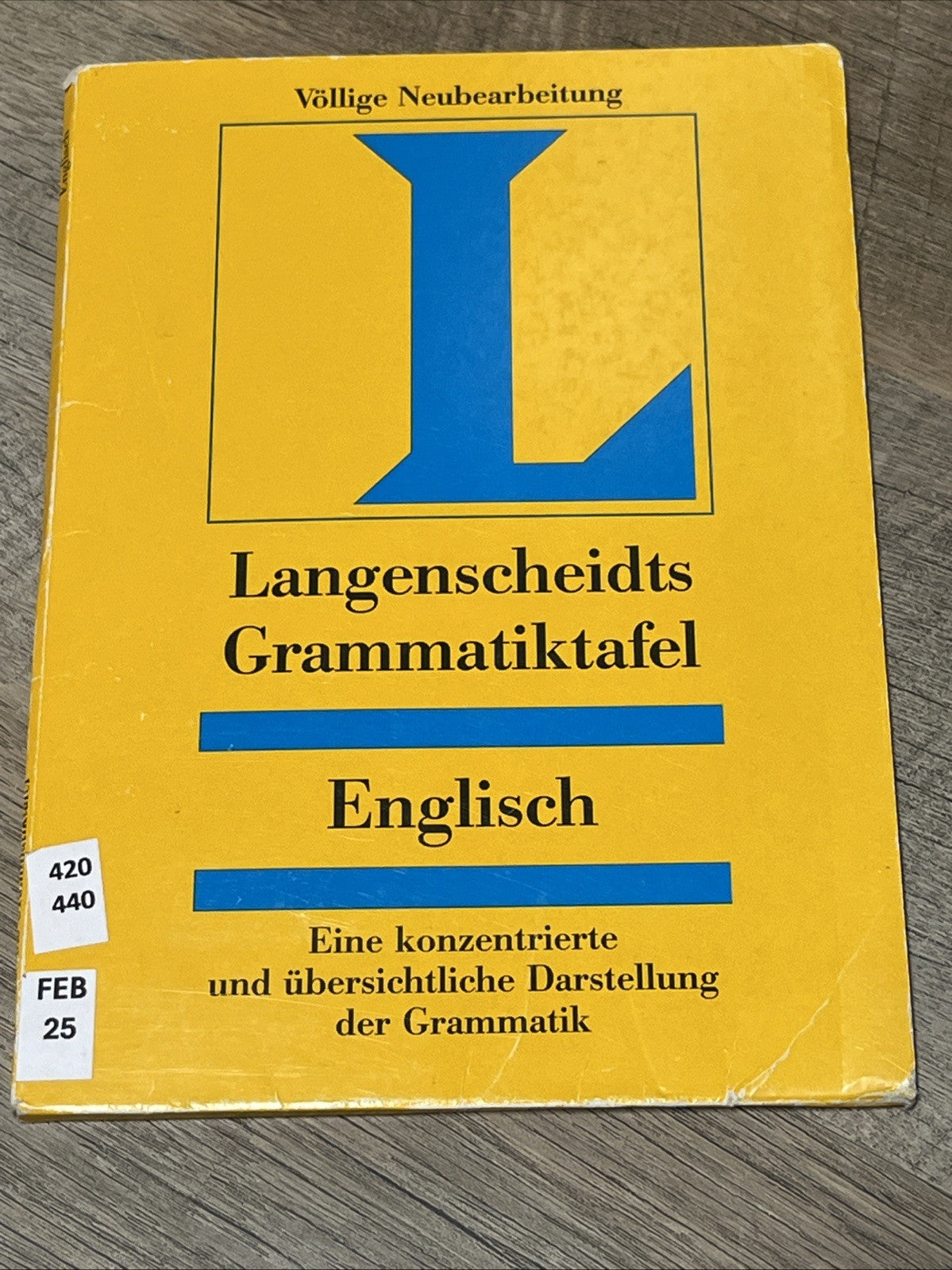 LANGENSCHEIDTS GRAMMATIKTAFEL: DEUTSCH (GERMAN EDITION) By Heinz F. Wendt