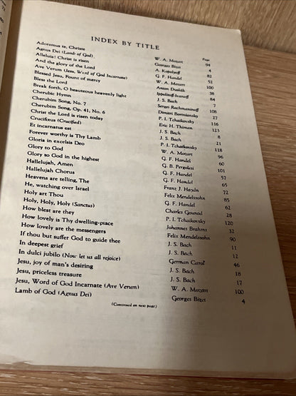 Master Choruses - Voice Parts - Mixed Voices Sacred - 1933 Sheet Music