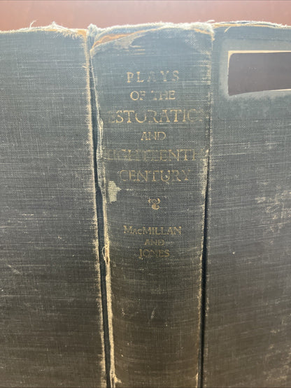 Plays Of The Restoration And Eighteenth Century Macmillan And Jones  ( 1962 )