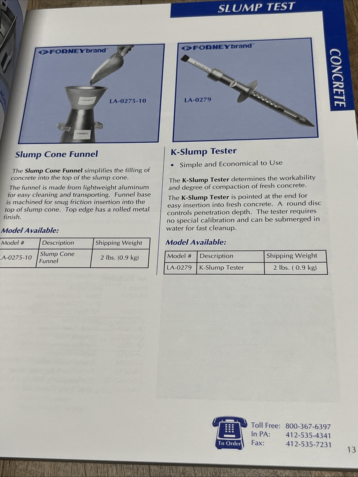 Forney Testing Apparatus and Supplies Catalog 1986
