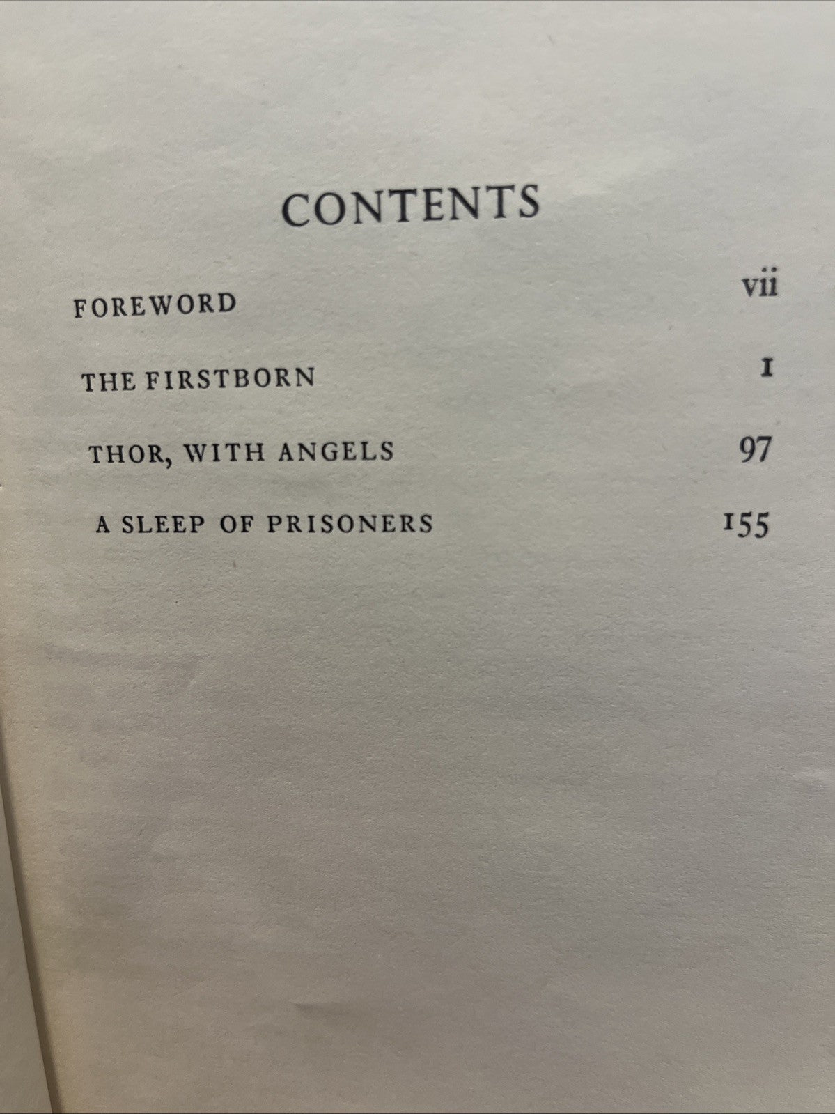 CHRISTOPHER FRY-THREE PLAYS (1965) THE FIRSTBORN/THOR/SLEEP PRISONERS VG+ EX LIB