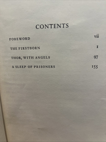 CHRISTOPHER FRY-THREE PLAYS (1965) THE FIRSTBORN/THOR/SLEEP PRISONERS VG+ EX LIB