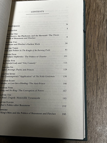 Court and Country Politics in the Plays of Beaumont and Fletcher by Philip J. Fi