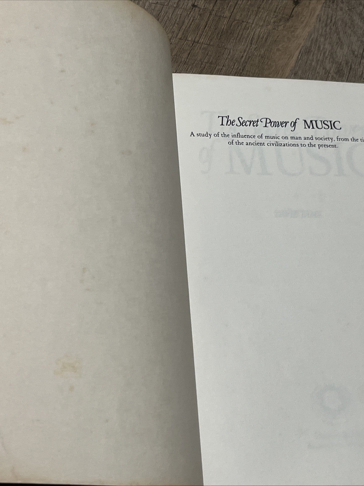 The Secret Power Of Music - David Tame The The Transformation Of Self & Society