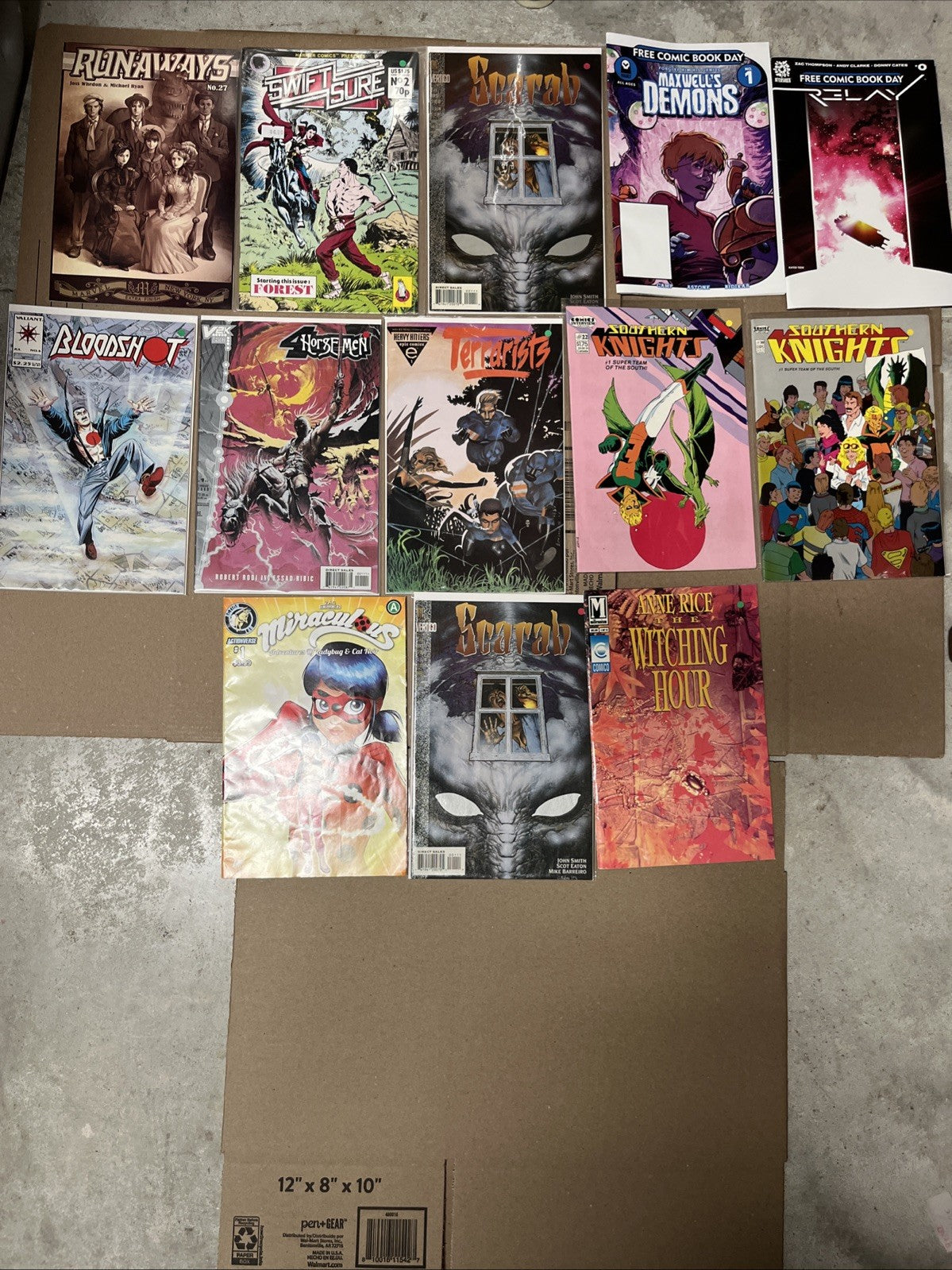 comic book lot 13 Mixed Millennium , DC ActionVerse, V2k,Valant, Comic Interview