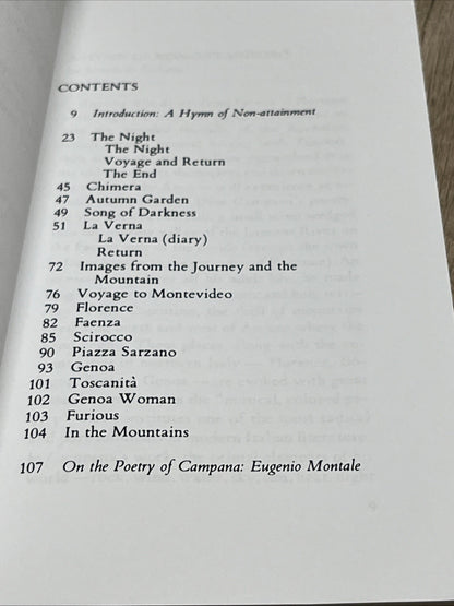 Dino Campana Orphic Songs Translated By Charles Wright Field Translated Series 9