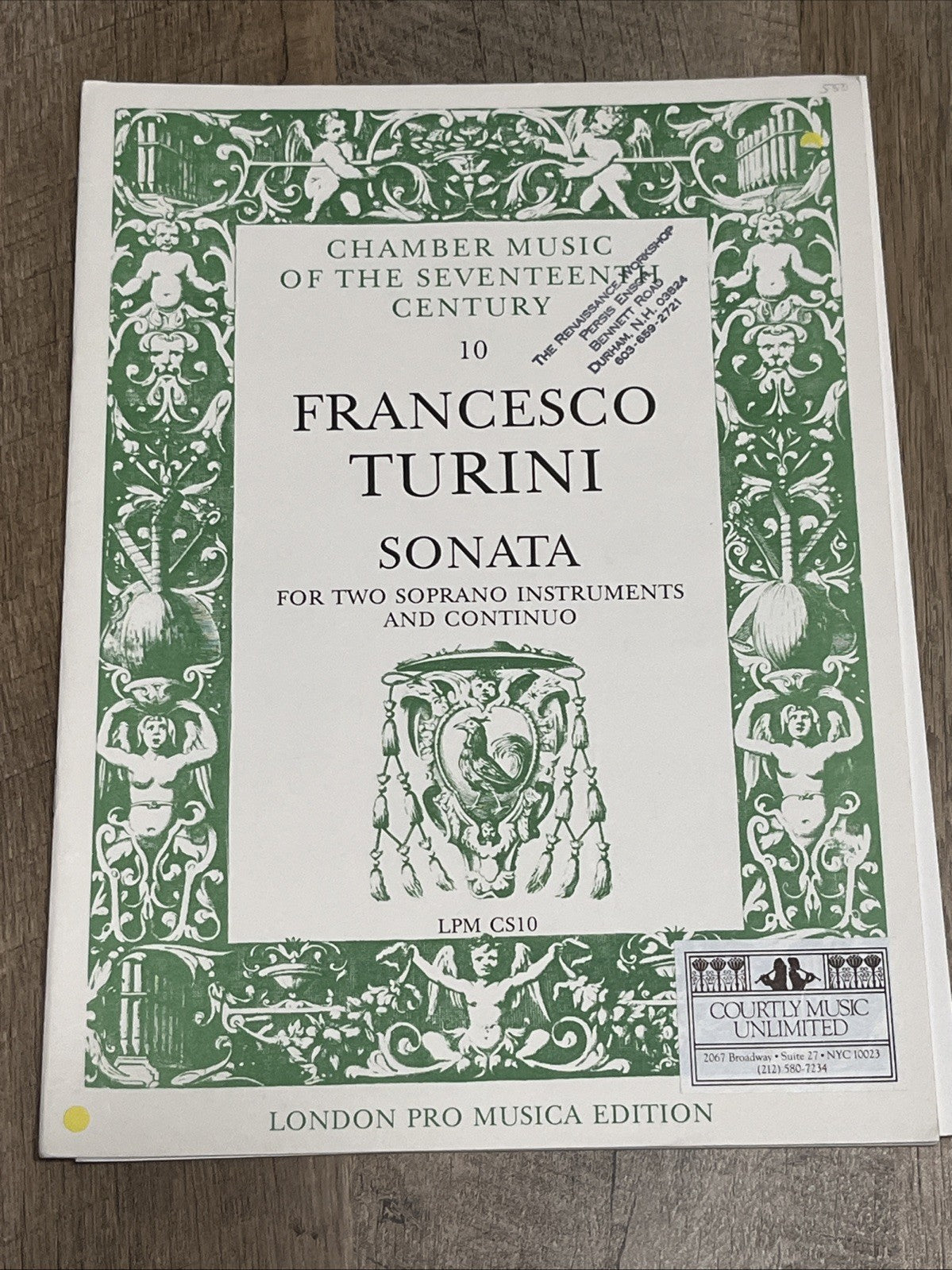 Francesco Turini - Sonata - For Two Soprano Instruments and Continuo
