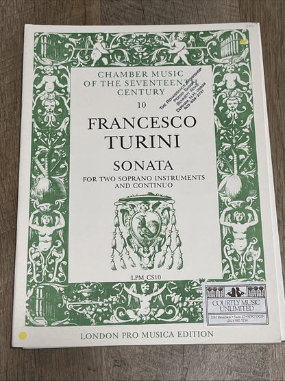 Francesco Turini - Sonata - For Two Soprano Instruments and Continuo