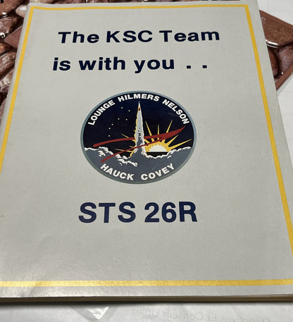 KSC TEAM signatures employee book STS 26R space shuttle collectible 1989