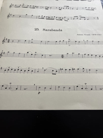 25 Baroque Pieces For Descant Recorder and Keyboard By Ichiro Tada Music Sheet