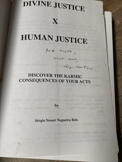 Divine Justice X Human Justice By Sergio Nogueira Reis SIGNED COPY 2001