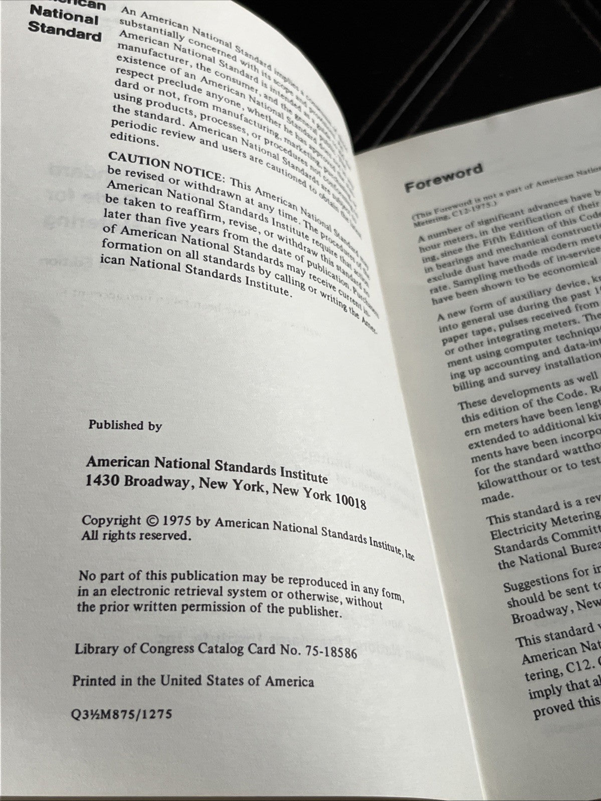 Handbook for Electricity Metering 6th Edition 1975 ( ANSI C12-1975 )
