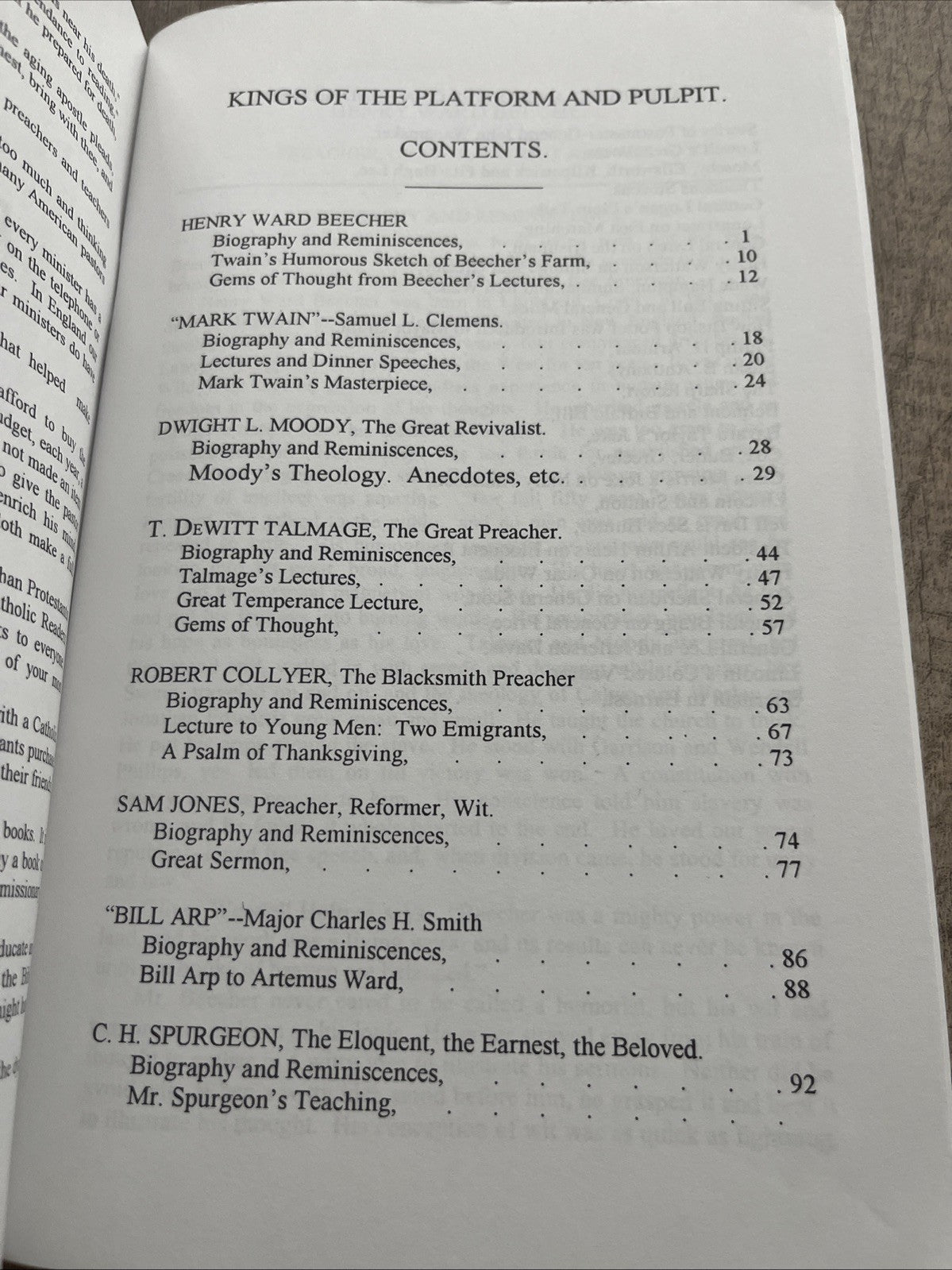 KINGS OF THE PLATFORM AND PULPIT by Melville D. Landon - 2002