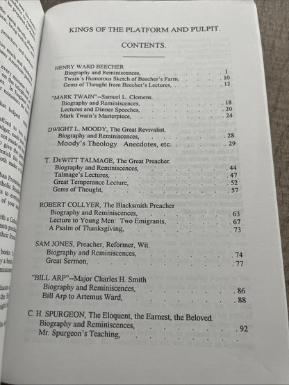 KINGS OF THE PLATFORM AND PULPIT by Melville D. Landon - 2002