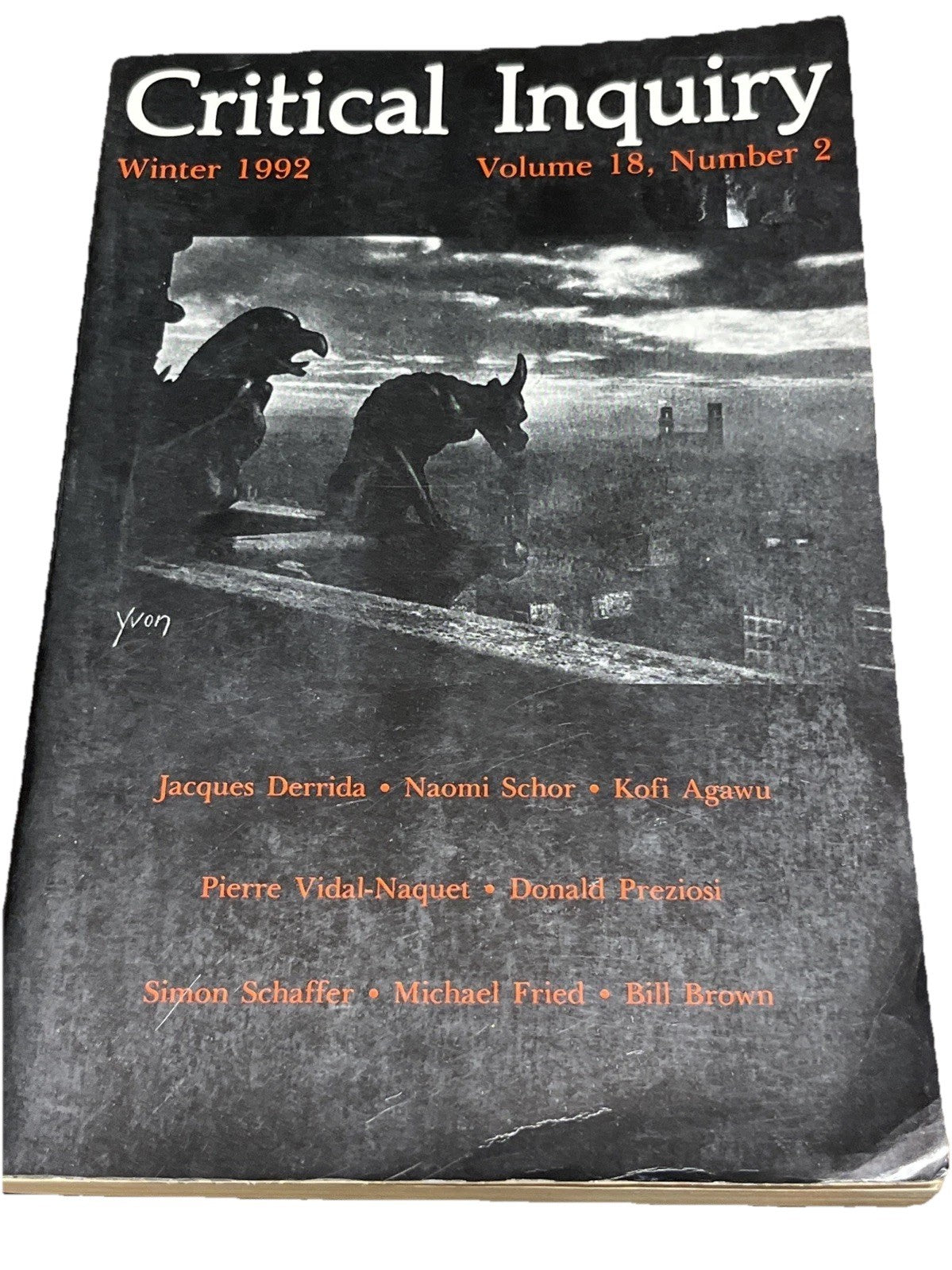 Critical Inquiry Winter 1992 Volume 18, Number 2  Pages 161-416 Jacques Derrida