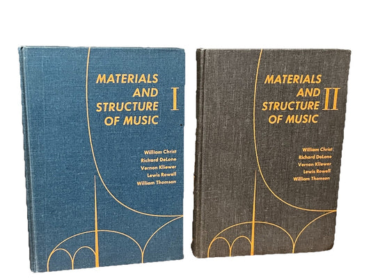 Materials and Structure of Music Vol.1 &2 First Edition William Christ 1966-1967