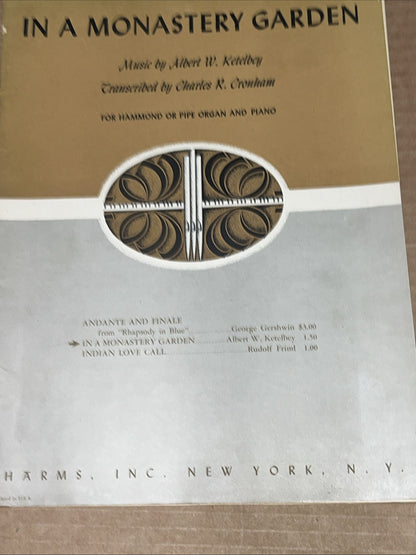 In a Monastery Garden Music by Albert W. Ketelbey VTG Sheet Music