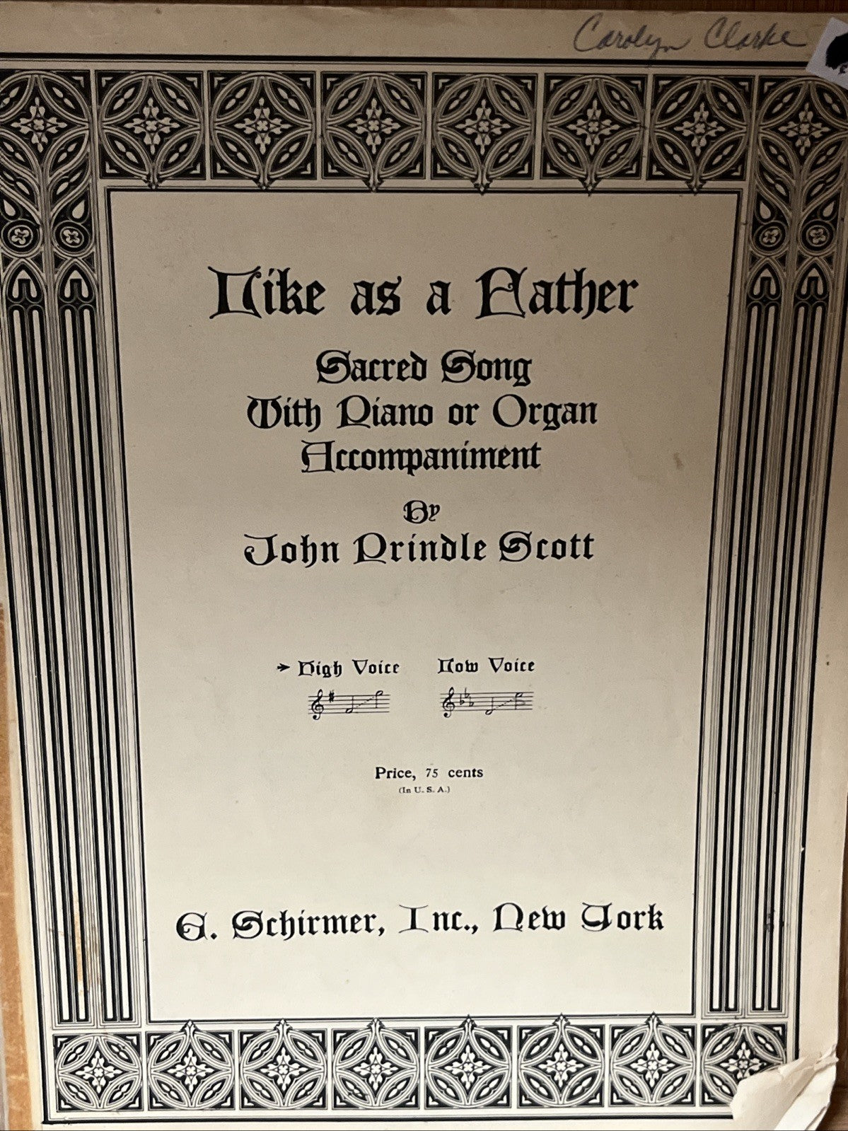 Lot of 6 Classic Music Sheet , Praise His Holy Name, Chappell’s Famous Melody..
